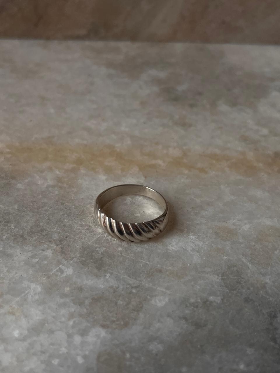 Chunky Croissant Band 925 Sterling Silver Ring
