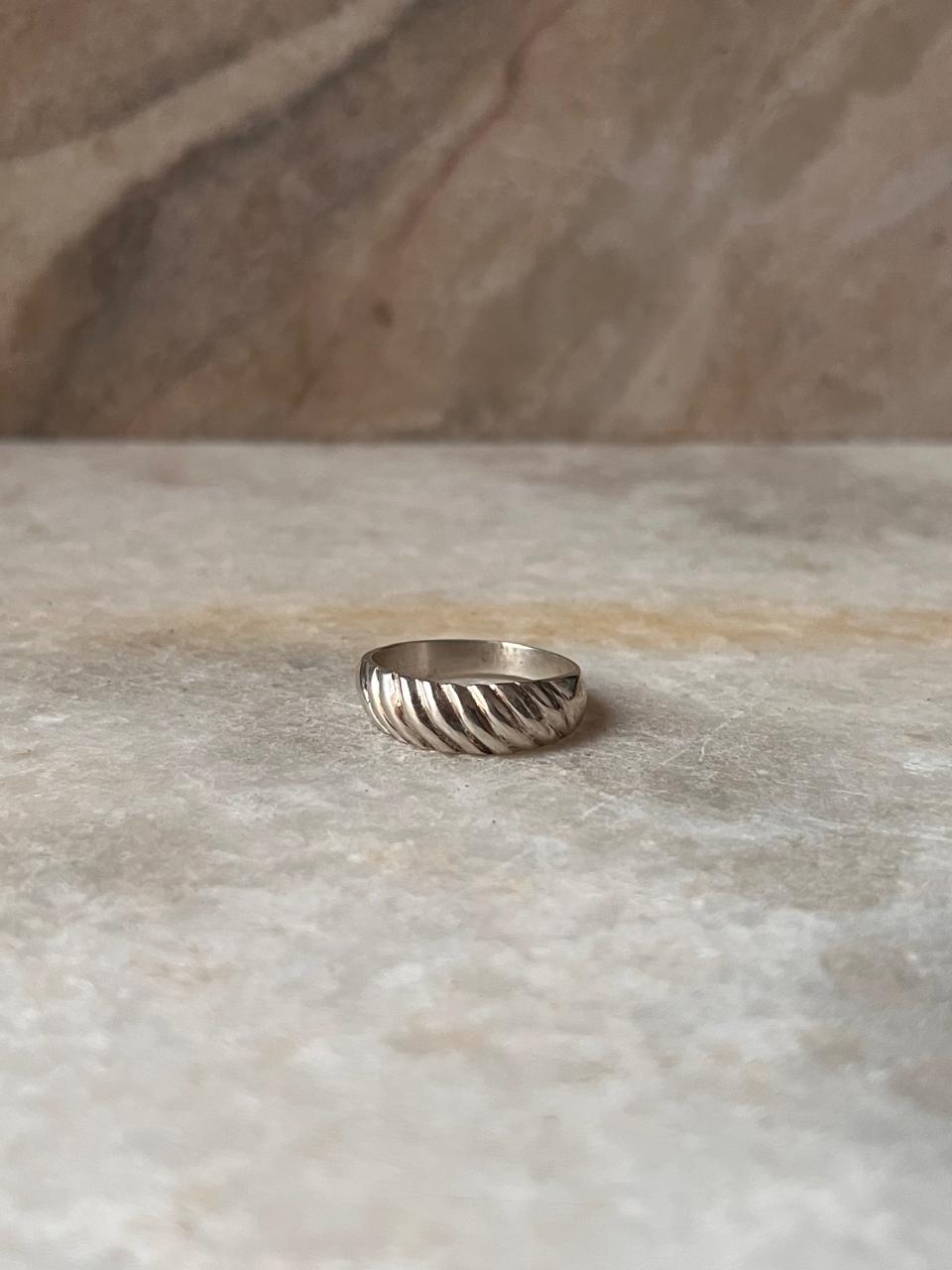 Chunky Croissant Band 925 Sterling Silver Ring