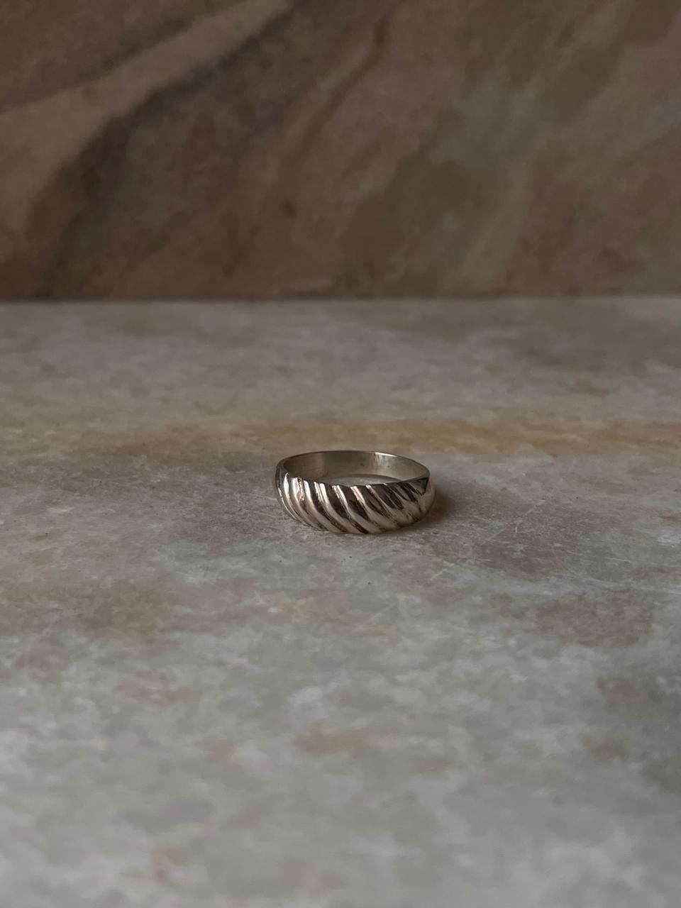 Chunky Croissant Band 925 Sterling Silver Ring