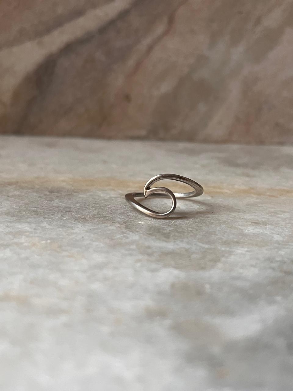 Beach Wave Handcrafted 925 Sterling Silver Ring