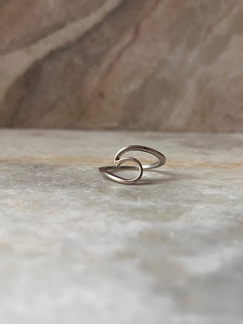 Beach Wave Handcrafted 925 Sterling Silver Ring