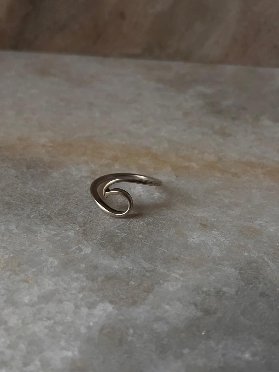 Beach Wave Handcrafted 925 Sterling Silver Ring