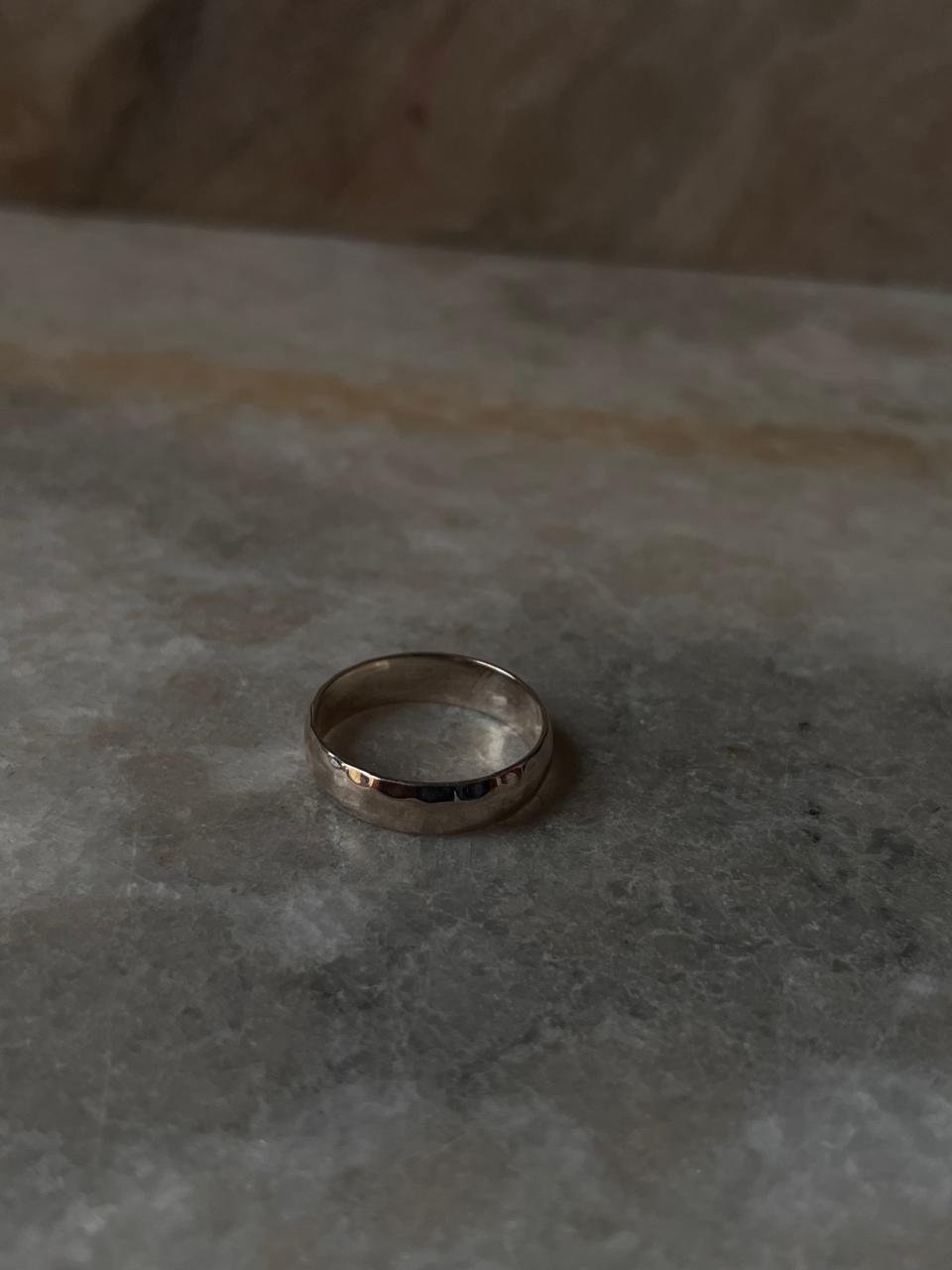 Hammered Thick Unisex Band 925 Sterling Silver Ring