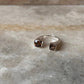Smokey Quartz Double Square 925 Sterling Silver Ring