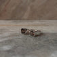 Smokey Quartz Double Square 925 Sterling Silver Ring