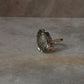 925 silver ring with faceted green amethyst gemstone