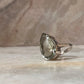 Modern handcrafted 925 silver ring with green amethyst