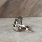 Natural green amethyst gemstone ring in 925 silver