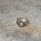 Elegant statement ring with square green amethyst stone
