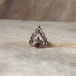 Boho crown-style ring with garnet gemstone