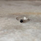 Black Spinal & White Topaz Vintage Style Solitaire 925 Sterling Silver Ring