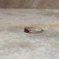 Garnet Baguette Cut Rope Band 925 Sterling Silver Ring