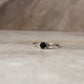 Black Spinal & White Topaz Vintage Style Solitaire 925 Sterling Silver Ring