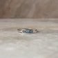 Blue Topaz 3 Stone Pretty Band 925 Sterling Silver Ring  