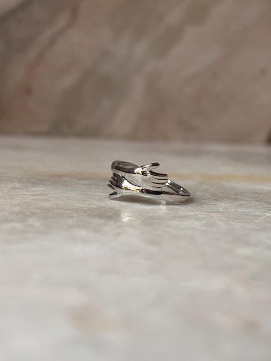 Hug Adjustable 925 Sterling Silver Ring