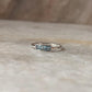 Sterling silver ring with three blue topaz stones  