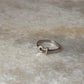 925 sterling silver ring with moon and floral motif