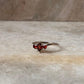 Garnet 3 Stone - Pear & Round Cut 925 Sterling Silver Ring