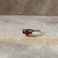 Garnet 3 Stone - Pear & Round Cut 925 Sterling Silver Ring
