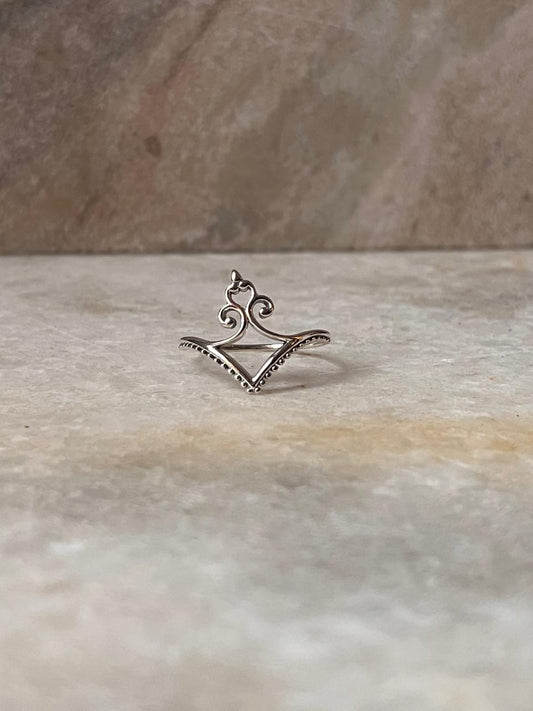 Vintage V Stack 925 Sterling Silver Ring