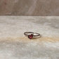 Garnet Pear Cut Solitaire 925 Sterling Silver Ring
