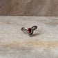 Garnet V Crown Boho 925 Sterling Silver Ring