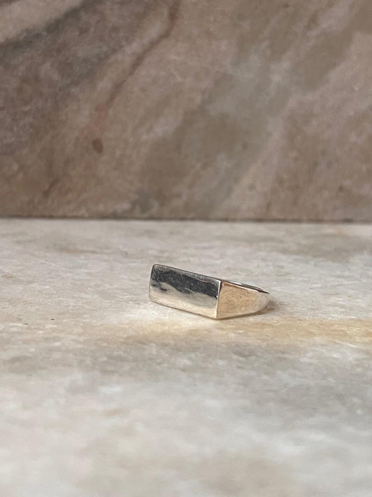 Plain Signet 925 Sterling Silver Ring