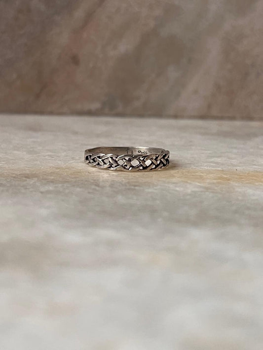 Braided Knot 925 Sterling Silver Ring