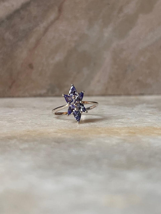 Tanzanite NorthStar 925 Sterling Silver Ring