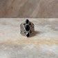 Black Onyx Vintage Filigree 925 Sterling Silver Ring