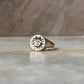 Sun Moon Engraved Signet 925 Sterling Silver Ring