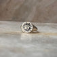 Sun Moon Engraved Signet 925 Sterling Silver Ring