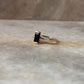 Black Onyx Side Stone Contemporary 925 Sterling Silver Ring
