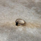 Black Onyx Side Stone Contemporary 925 Sterling Silver Ring