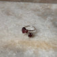 Garnet Double Raw Uncut Adjustable 925 Sterling Silver Ring