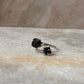 Black Tourmaline Double Raw Uncut Adjustable 925 Sterling Silver Ring