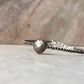 Pyrite Heart & 2mm Beads 925 Sterling Silver Bracelet