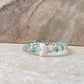 Mother of Pearl Butterfly, Apatite & Clear Quartz Crystal 925 Sterling Silver Bracelet