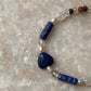 Lapis lazuli, Moonstone, Citrine & Pearl 4mm Round Handcrafted 925 Sterling Silver Bracelet