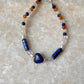Lapis lazuli, Moonstone, Citrine & Pearl 4mm Round Handcrafted 925 Sterling Silver Bracelet