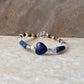 Lapis lazuli, Moonstone, Citrine & Pearl 4mm Round Handcrafted 925 Sterling Silver Bracelet