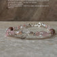 Lovers Garden- Clear Quartz Butterfly, Rose Quartz, Amethyst, Tourmaline & Pearl Crystal 925 Sterling Silver Bracelet