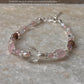 Lovers Garden- Clear Quartz Butterfly, Rose Quartz, Amethyst, Tourmaline & Pearl Crystal 925 Sterling Silver Bracelet