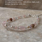 Lovers Garden- Clear Quartz Butterfly, Rose Quartz, Amethyst, Tourmaline & Pearl Crystal 925 Sterling Silver Bracelet