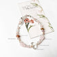 Lovers Garden- Clear Quartz Butterfly, Rose Quartz, Amethyst, Tourmaline & Pearl Crystal 925 Sterling Silver Bracelet
