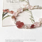 Lovers Dream- Strawberry Quartz Heart, Rose Quartz, Clear Quartz & Pearl Crystal 925 Sterling Silver Bracelet