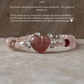Lovers Dream- Strawberry Quartz Heart, Rose Quartz, Clear Quartz & Pearl Crystal 925 Sterling Silver Bracelet