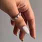 Clear Quartz Five Baguette Stone 925 Sterling Silver Ring