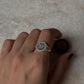 Sun Moon Engraved Signet 925 Sterling Silver Ring