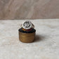 Sun Moon Engraved Signet 925 Sterling Silver Ring